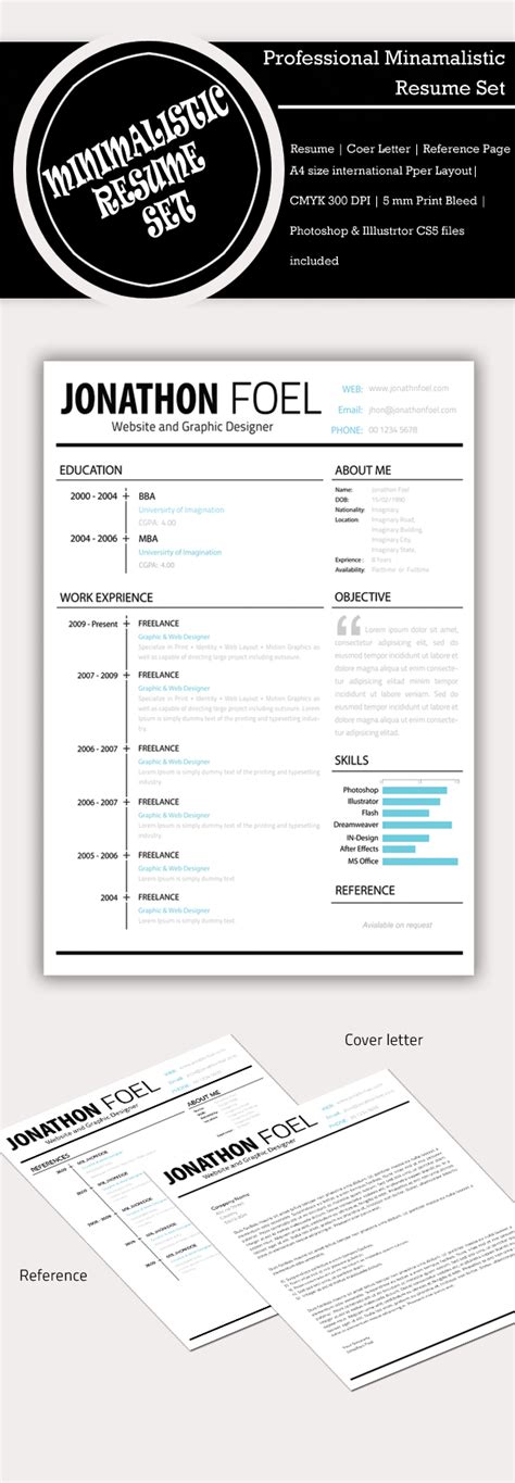 Minimalistic Resume template PSD by Simanto-90 on DeviantArt