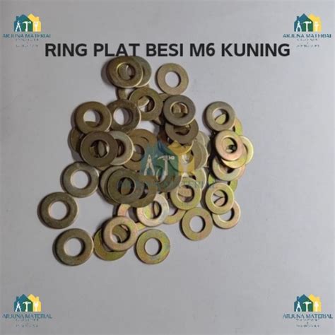 Jual Ring Plat Besi M6 Kuning 100 Pcs Shopee Indonesia