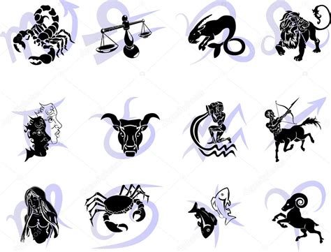 Twelve Horoscope Zodiac Star Signs — Stock Vector © Krisdog 6576117