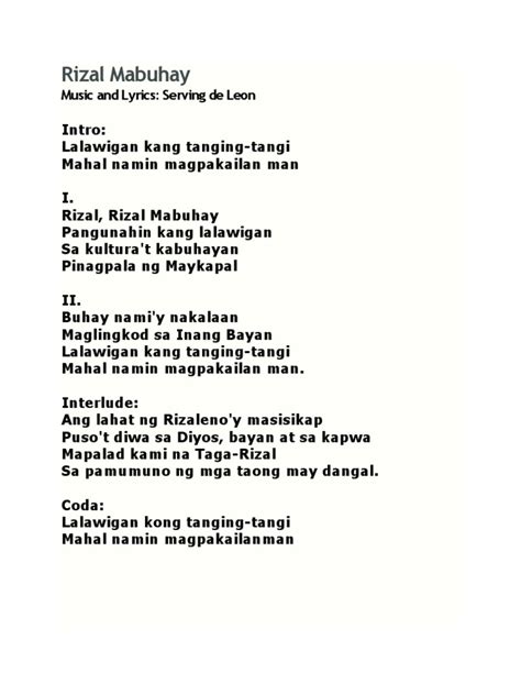 Rizal Mabuhay | PDF