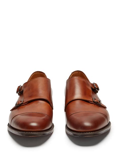 Churchs Detroit Double Monk Strap Leather Shoes In Brown For Men Lyst