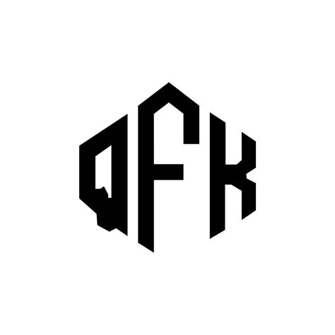 Dise O De Logotipo De Letra Qfk Con Forma De Pol Gono Qfk Pol Gono Y