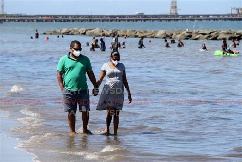 Crowds Enjoy Holiday At Clifton Hill Beach