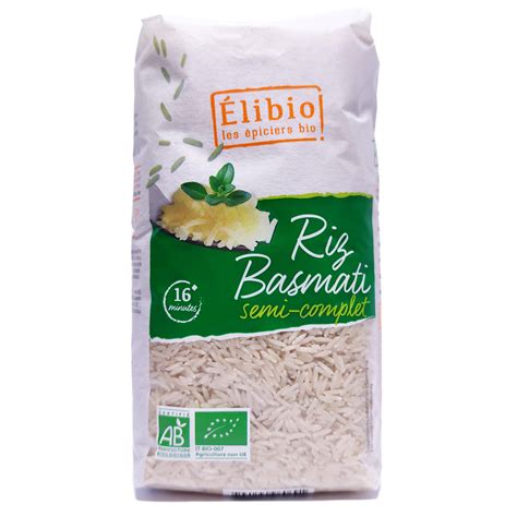 Elibio Riz Basmati Semi Complet Bio 1 Kg Coopnature