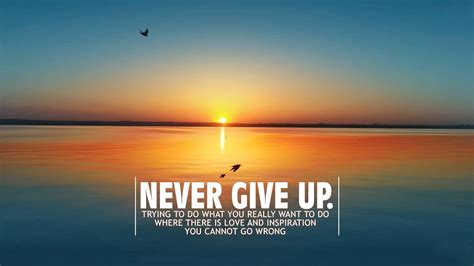 Download Never Give Up Sunset Wallpaper