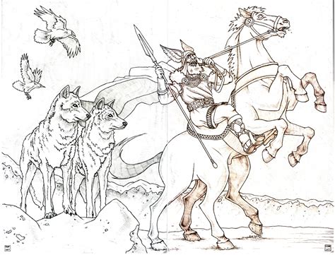 Odin Sleipnir Geri Freki Huginn Muninn Final Pencils Jason Lenox