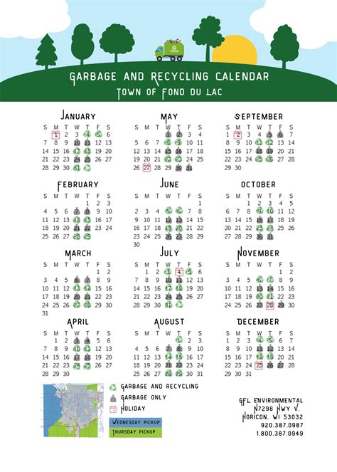 TFDL Garbage And Recycling Calendar 2024 Town Of Fond Du Lac Fond Du