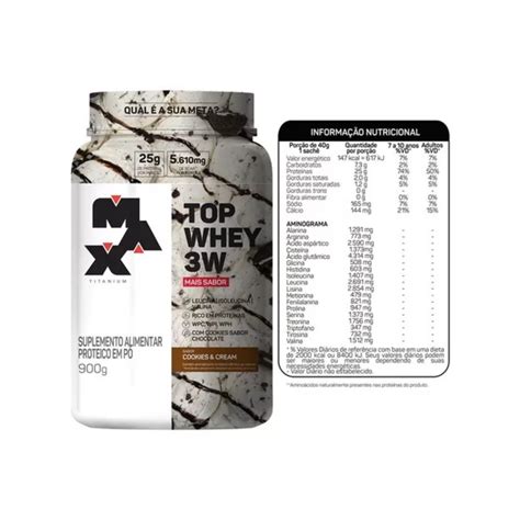 Top Whey W Sabor G Sabor Cookies Max Titanium Maxx Nutrition