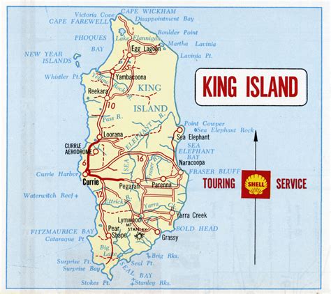 1970s road map of King Island : AussieMaps