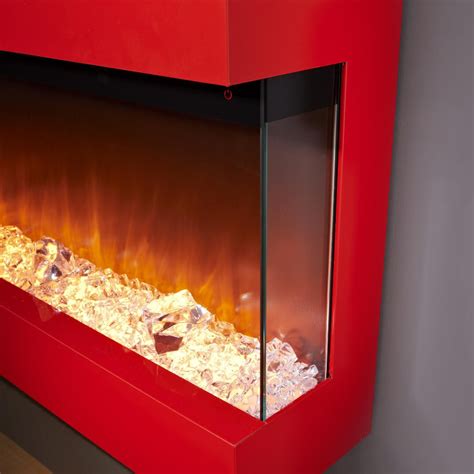 Evolution Fires Ef3serg Empire 3 Sided 44 Inch Wall Mount Electric Fireplace Red Gloss Bbqguys