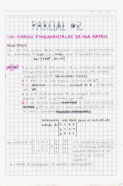 Parcial 2 Sub espacios fundamentales de una matriz V2 Laura María