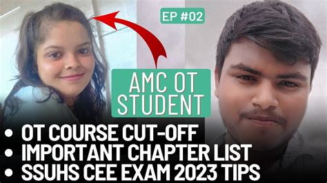 Podcast With Amc Ot Student Ot Course Cut Off Important Chapter List