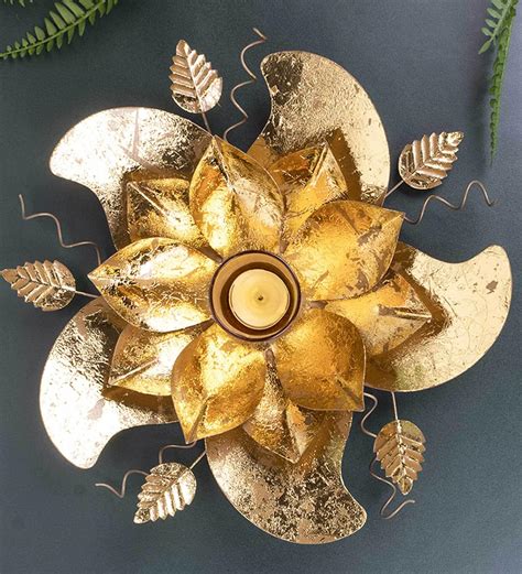 Buy Metal Gold Candle Holder By Market 99 At 68 Off By Market 99
