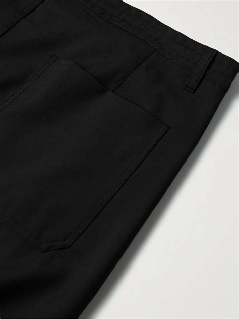 Black Kenzai Straight Leg Virgin Wool And Mohair Blend Trousers THE