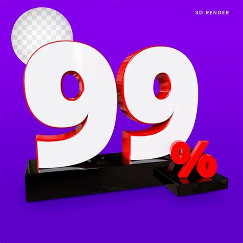 Premium Psd Percentage 3d Render Premium Ps