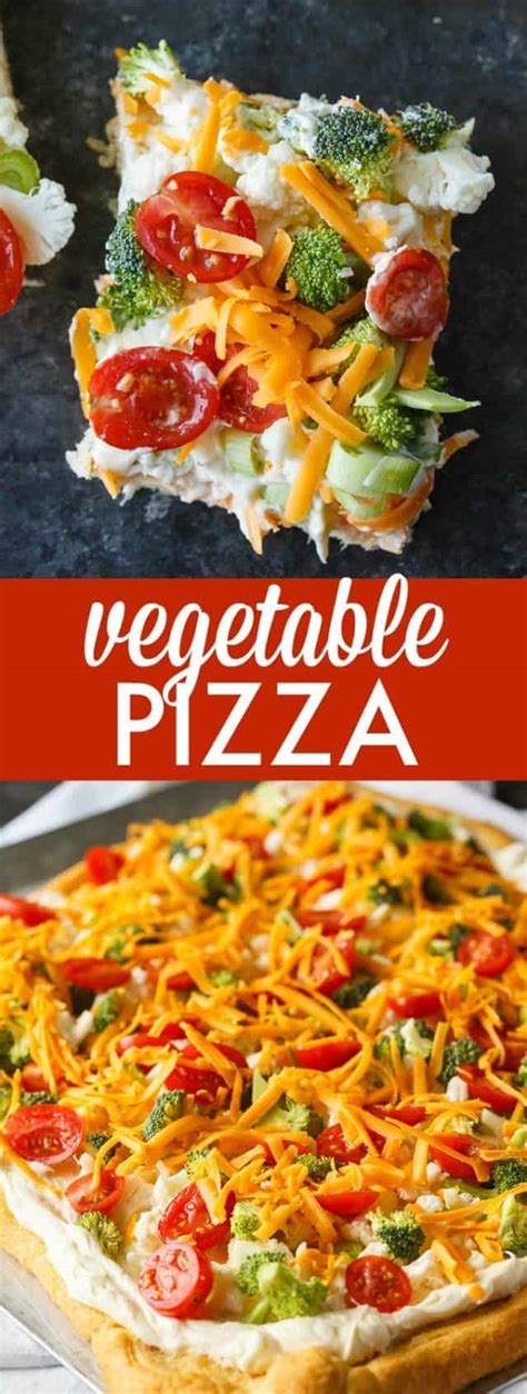 Cold Vegetable Pizza Easy Appetizer Recipe Simply Stacie