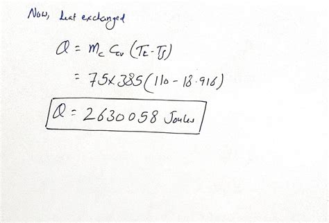 Solved A 75 Kg Copper Block Initially At 110 C Is Dropped Into An