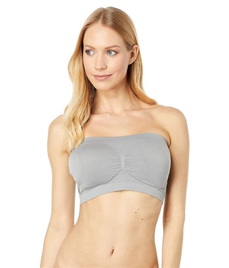 Womens Yummie Nylon Seamless Bandeau Bra W Removable Pads 6pm