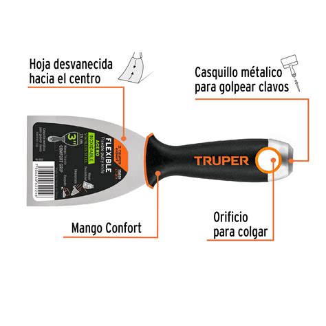 Et Fx Truper Esp Tula Flexible Acero Inox Mango Comfort