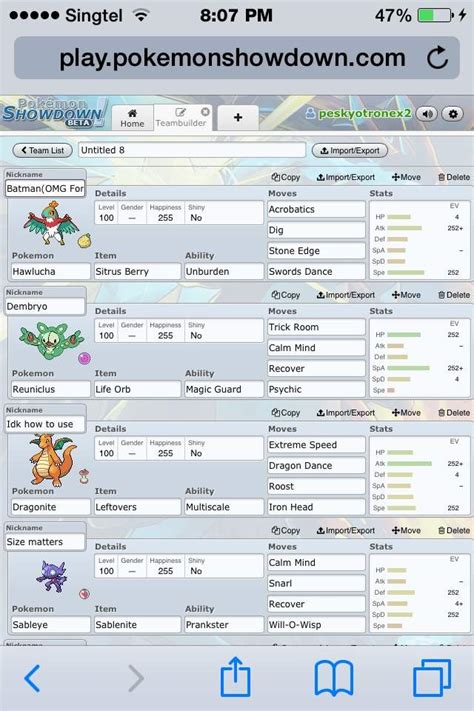 Pokemon Showdown My New Ou Team Pok Mon Amino