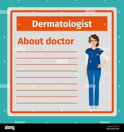 Medical Professional Notes About Dermatologist Template Vector