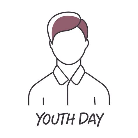 Premium Vector Doodle Style World Youth Day Poster Happy Youth Day Poster