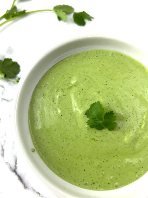 Creamy Cilantro Lime Dressing Recipe With Plain Yogurt And Garlic