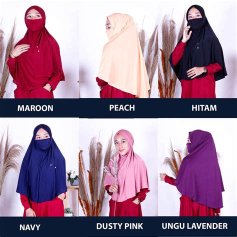 Jual Jilbab Masker Hijab Masker Jilbab Safety Mask Hijmask