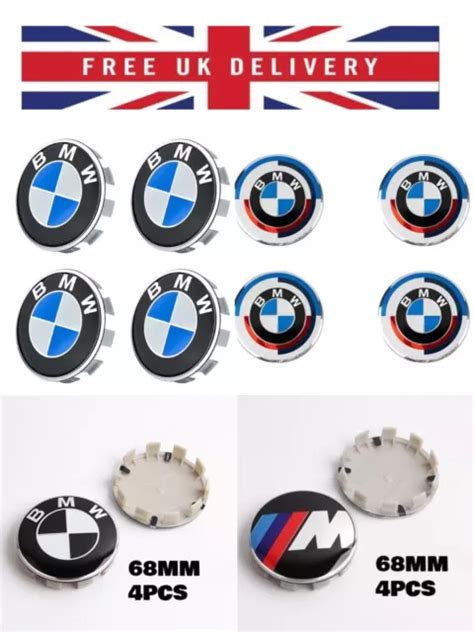 SET4 BMW WHEEL Centre Caps 68mm 56mm For Most 1 3 5 7 Series X5 X6 M3