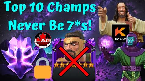 Top 10 Champions That Will Never Be 7 Stars 6 Star Locked Titan Pool Speculation Mcoc Youtube