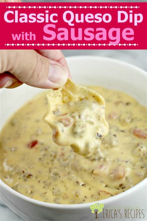 Classic Velveeta Rotel Dip With Sausage Ericas Recipes