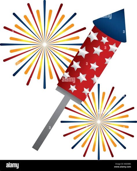 Fireworks Rocket Celebration Icon Stock Vector Image Art Alamy