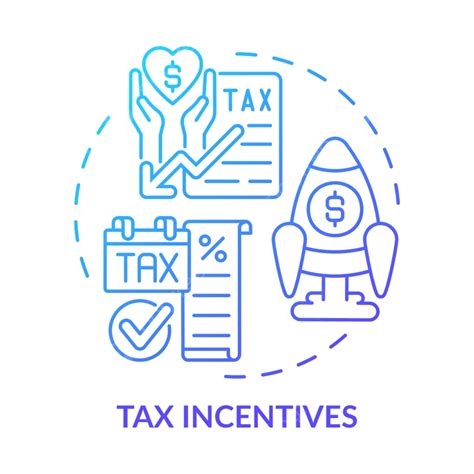 Incentive Vector Design Images Tax Incentives Blue Gradient Concept