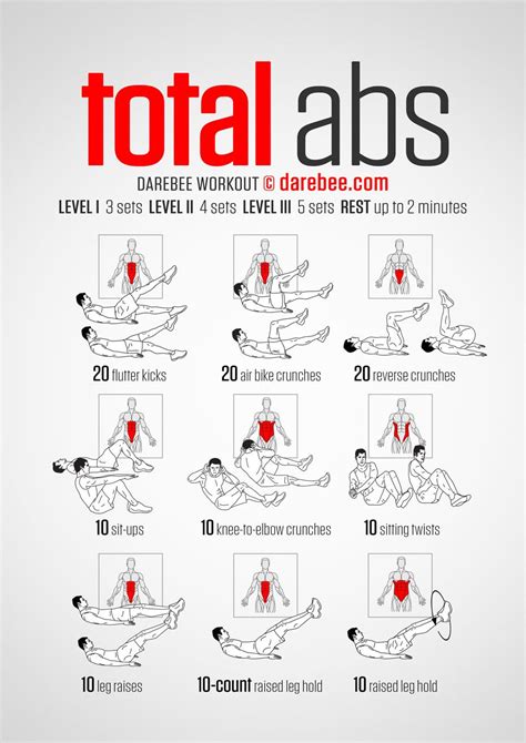 Total Abs Darebee Workout Ab Workouts Pinterest Total Abs