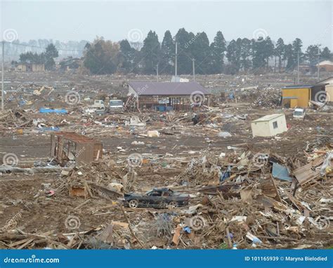 The Effects of the Tsunami in Japan. Editorial Stock Image - Image of ...