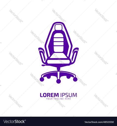 Minimal Logo Of Chair Office Icon Symbol Vector Image