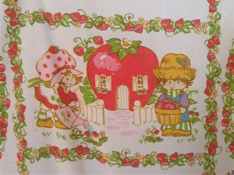 Strawberry Shortcake Twin Flat And Fitted Sheet By Vintagabella Vintage