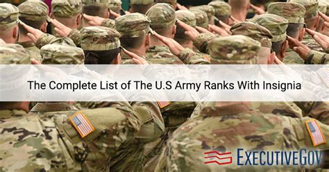 The Complete List Of The U S Army Ranks Insignia 2023