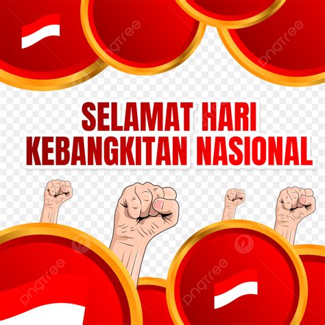 Hari Nasional Png Transparent Hari Kebangkita Nasional Red Gold Circle