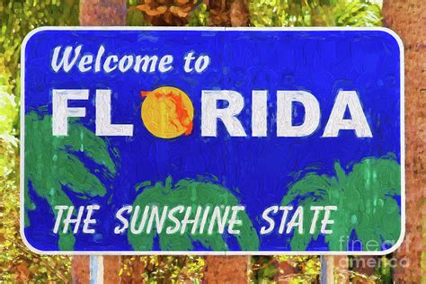 Welcome To Florida Sign Photograph by Les Palenik | Pixels