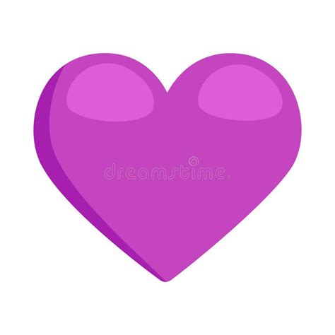 Heart Purple Sign Emoji Icon Illustration Korean Romance Band Vector