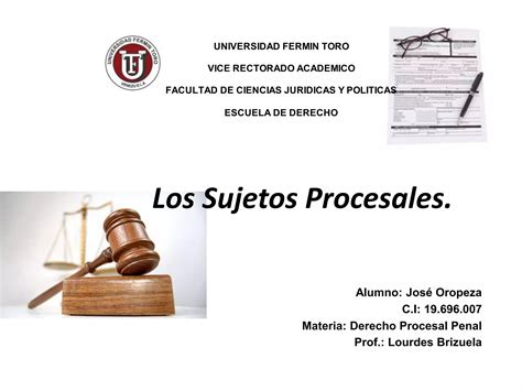 Los Sujetos Procesales Penal PPT