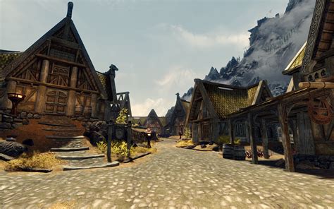 Streets of Whiterun **Improved** by iamjcat on DeviantArt