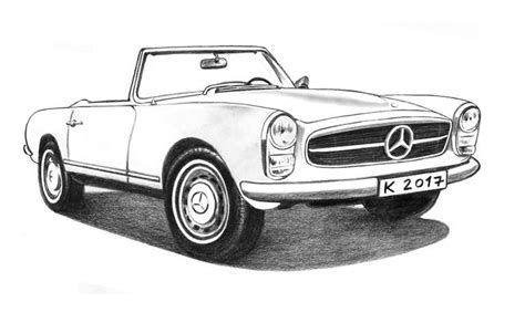 How To Draw A Mercedes Benz Sl Class W113 Classic Artofit