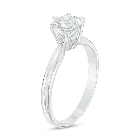 1 CT. Certified Diamond Solitaire Engagement Ring in 14K White Gold (J ...