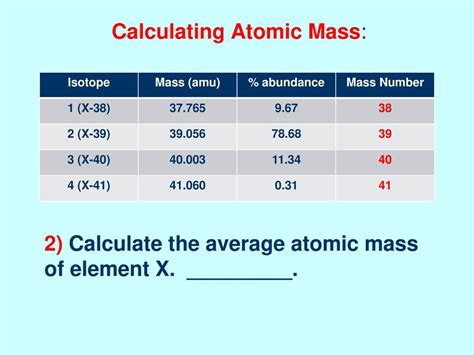 39 Average Atomic Mass Calculation AsimCseperke