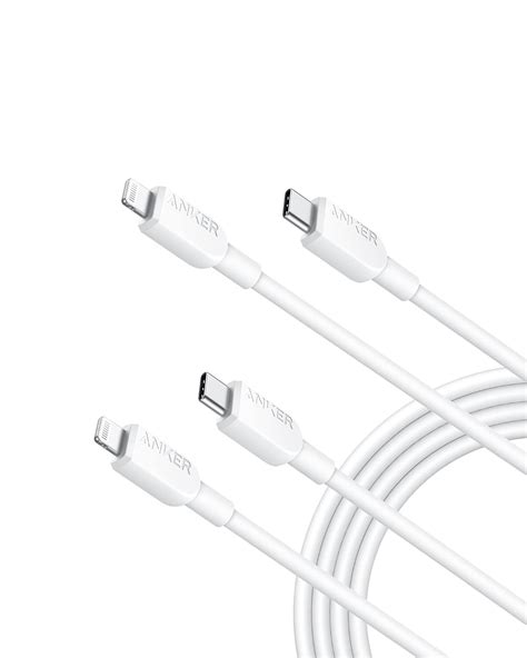 Anker Usb C To Lightning Cable 6ft 2pack White Mfi Certified For Iphone 14 Series