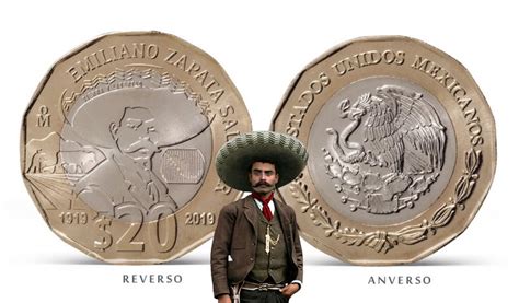 México lanza nueva moneda de 20 pesos por muerte de Emiliano Zapata