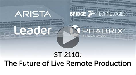 Video: ST 2110 The Future of Live Remote Production – The Broadcast ...