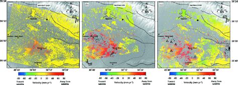 Ground Surface Mean LOS Velocity Maps From InSAR Time Series Analysis